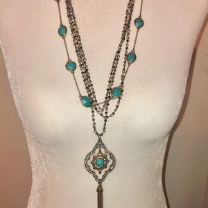Lucky Brand turquoise layered necklace